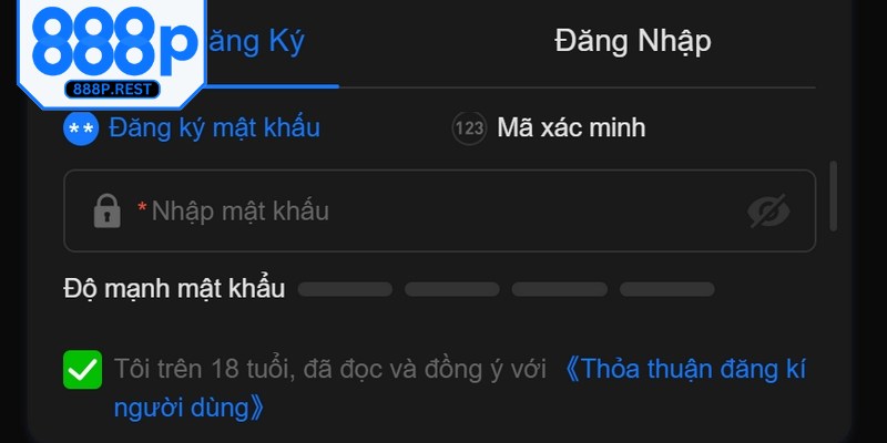 Hướng dẫn các bước đăng ký 888P chi tiết, cụ thể cho người mới